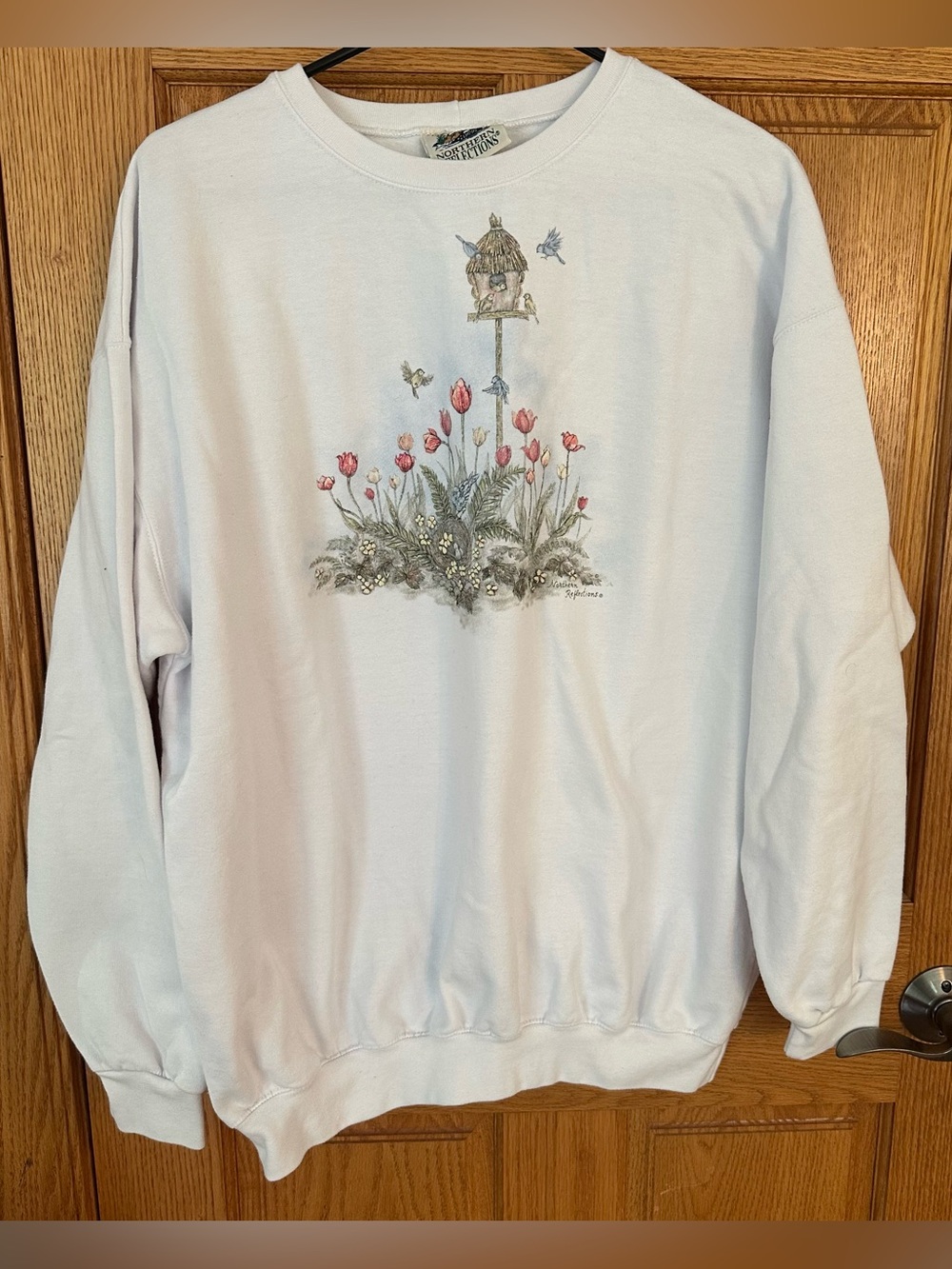 Vintage 90’s Northern Reflections Birdhouse/Floral Sweatshirt XL